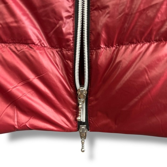 L'ATELIER Vest Womens Small Red Down Puffer Quilted Stand Collar Zip Pockets - Picture 8 of 12